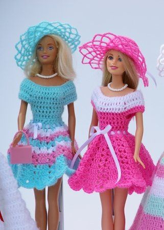 vestidos de crochet para barbie
